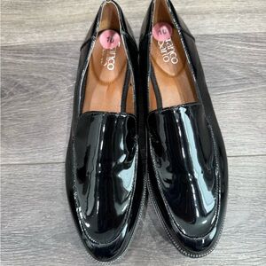 Franco Sarto Men's Glossy Black Slip-On Loafers